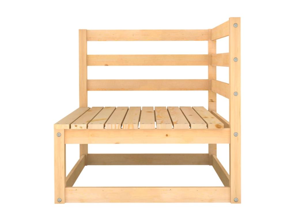 Anthracite Pine Wood Outdoor Furniture Set