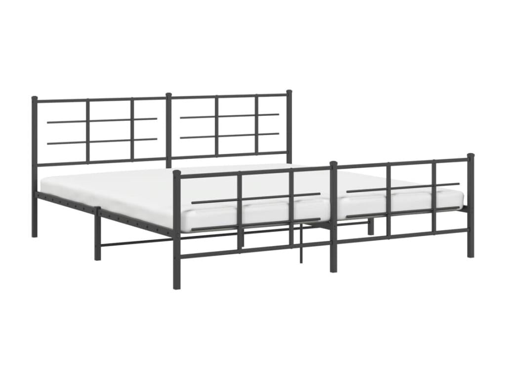 Black Metal Bed Frame, 193 x 203 cm