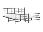 Black Metal Bed Frame, 193 x 203 cm