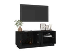 Black Pine Wood TV Stand, 105 x 34 x 40 cm