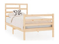 Brown Solid Wood Bed Frame, 90 x 190 cm