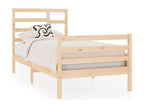 Brown Solid Wood Bed Frame, 90 x 190 cm