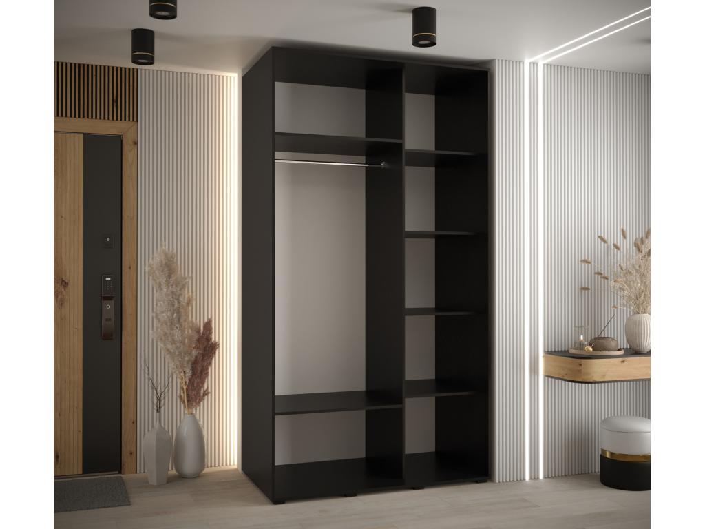 Black Wardrobe, 130 x 60 x 235.2 cm