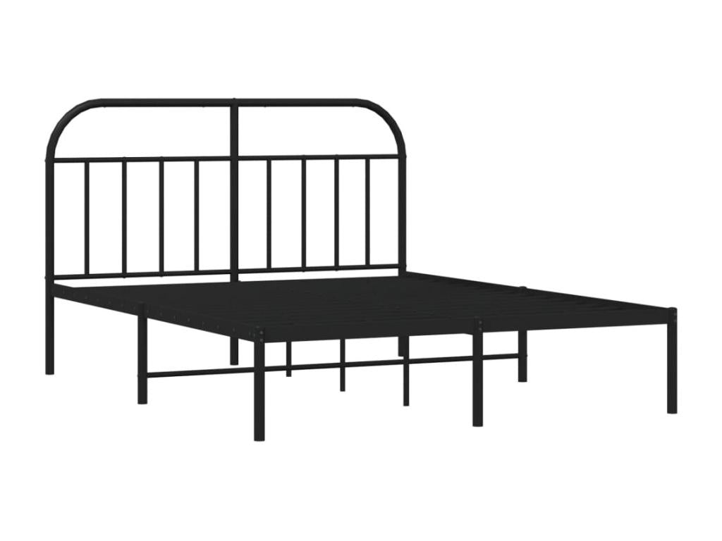 Black Metal Bed Frame, 135 x 190 cm