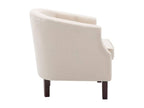 Beige Fabric Accent Chair