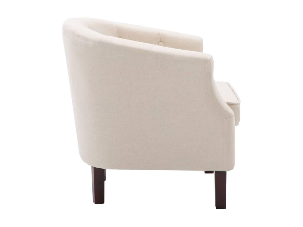 Beige Fabric Accent Chair