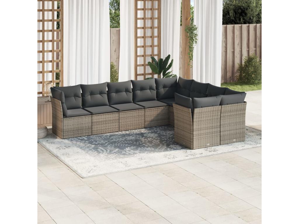 Gray Woven Resin Wicker Outdoor Furniture Set - dlz1766569521712