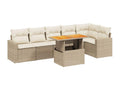 Beige Woven Resin Wicker Outdoor Furniture Set - dlz1766569599472