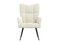 White Velvet Accent Chair