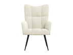 White Velvet Accent Chair