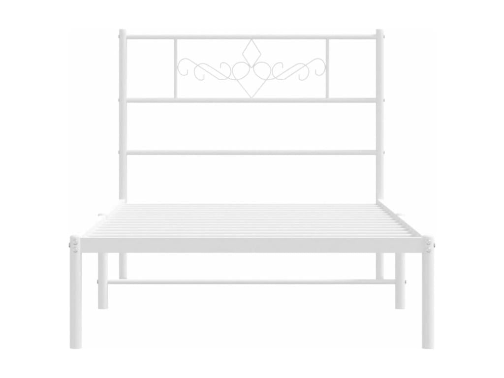White Metal Bed Frame, 80 x 200 cm