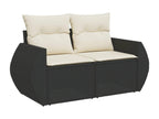 Black Woven Resin Wicker Outdoor Furniture Set - dlz1766569143088