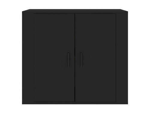 Black Engineered Wood Sideboard, 80 x 33 x 70 cm