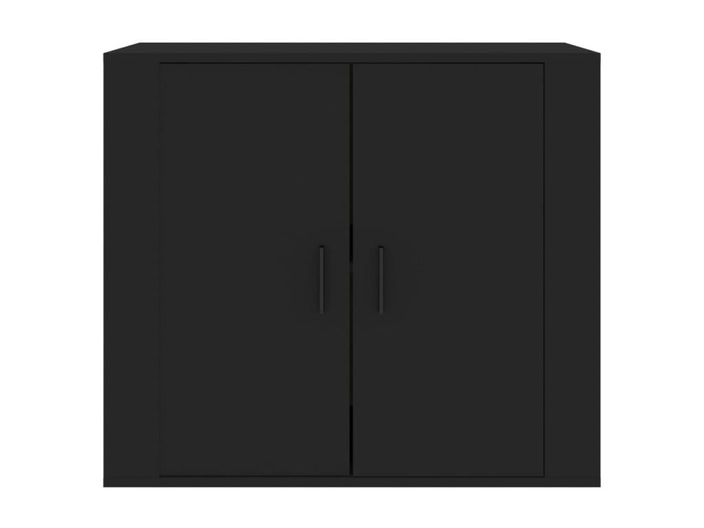 Black Engineered Wood Sideboard, 80 x 33 x 70 cm