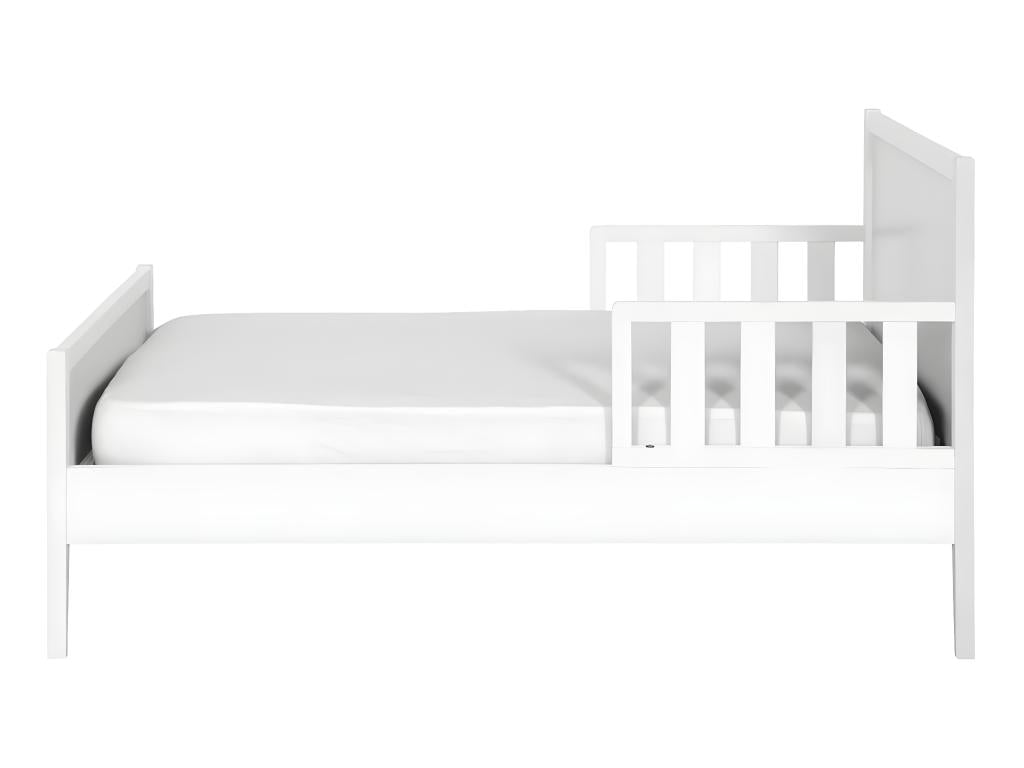 White Solid Wood Bed, 70 x 140 cm