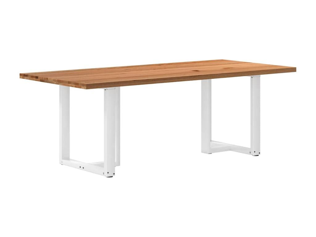 Brown Oak Wood Dining Table