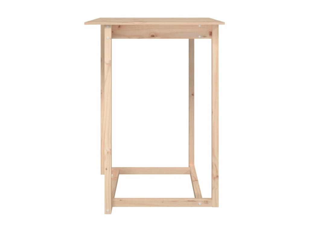 Brown Solid Wood Table, 80 x 80 x 110 cm