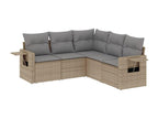 Beige Woven Resin Wicker Outdoor Furniture Set - dlz1766569191548