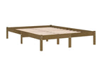 Brown Pine Wood Bed Frame, 200 x 200 cm - dlz1766568801838