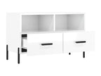White Engineered Wood TV Stand, 80 x 36 x 50 cm