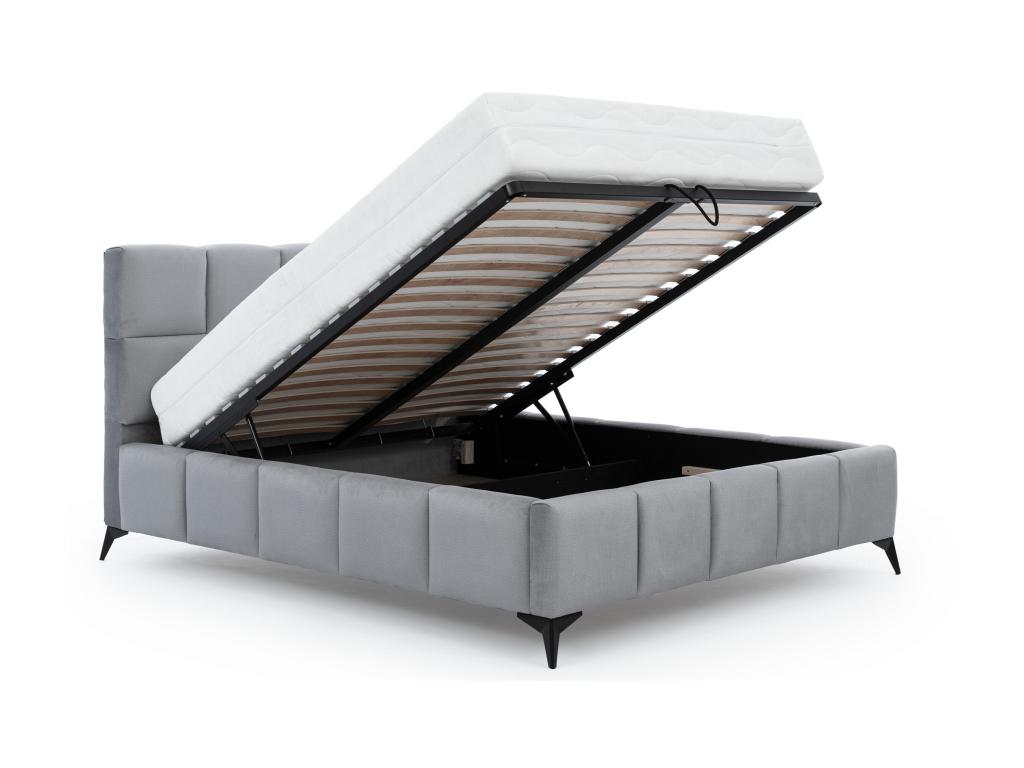 Yellow Velvet Bed, 140 x 200 cm