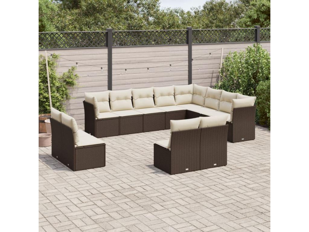 Brown Woven Resin Wicker Outdoor Furniture Set - dlz1766569464830