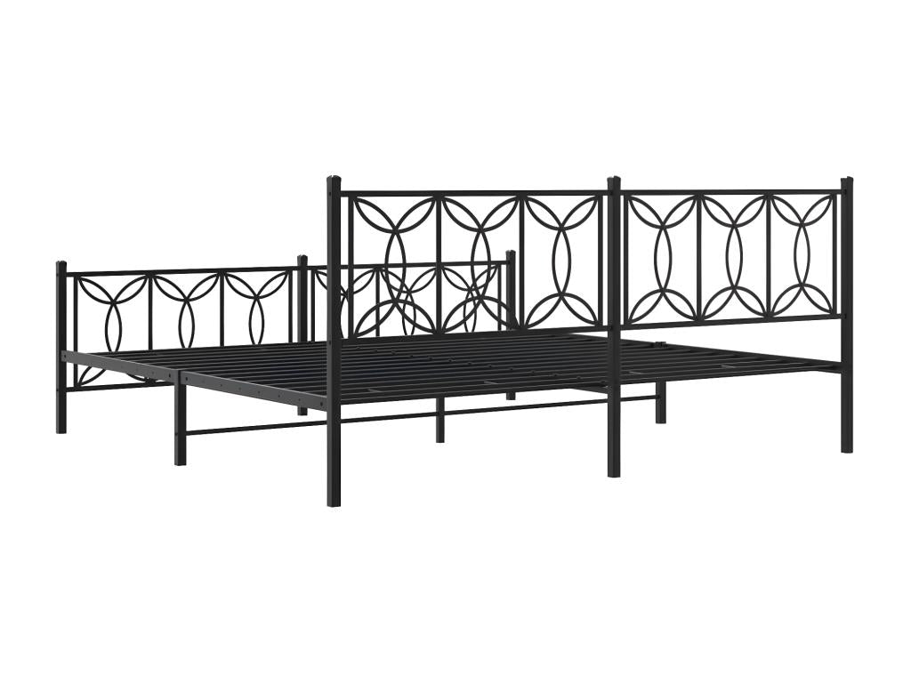 Black Metal Bed Frame, 193 x 203 cm - dlz1766569376808