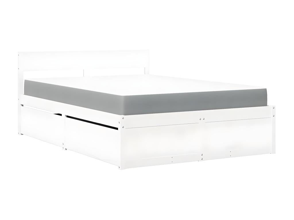 White Solid Wood Mattress, 140 x 190 cm