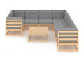 Gray Pine Wood Outdoor Furniture Set - dlz1766569038941