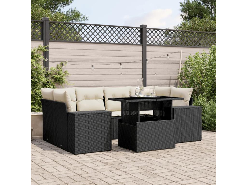 Black Woven Resin Wicker Outdoor Furniture Set - dlz1766569243399