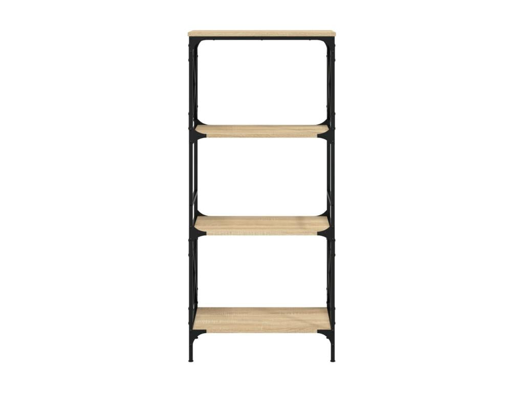 Brown Oak Wood Bookcase, 59 x 35 x 132 cm