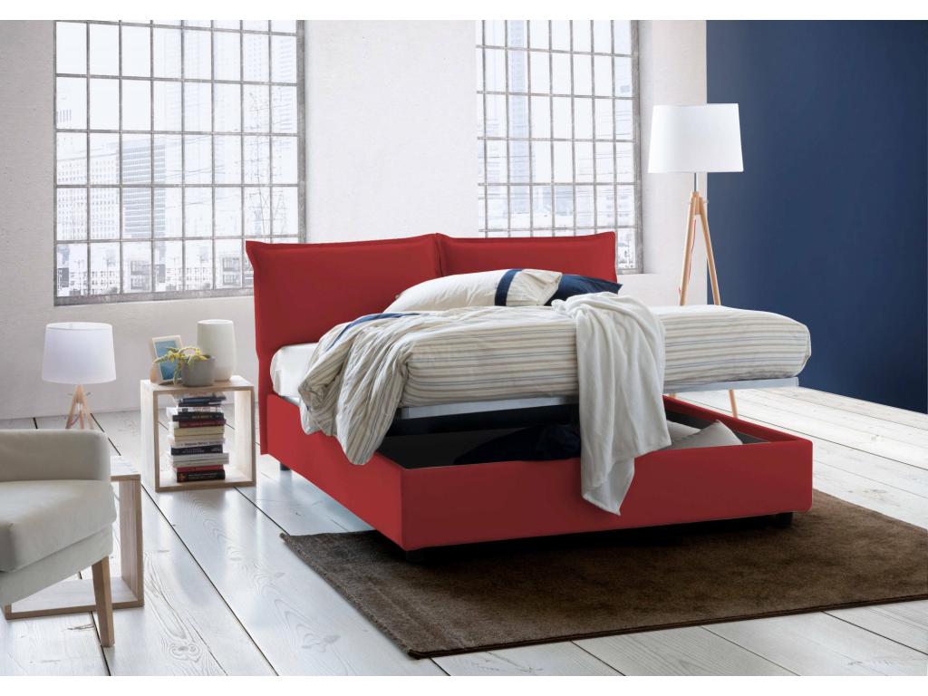 Red Fabric Mattress, 160 x 200 cm