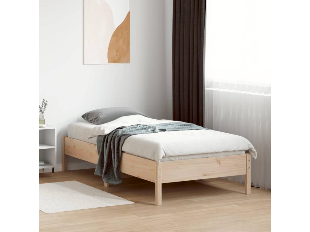 Brown Pine Wood Mattress, 90 x 190 cm