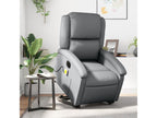 Gray Faux Leather Accent Chair