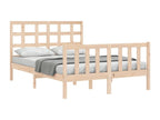 Natural Solid Wood Bed Frame, 140 x 190 cm