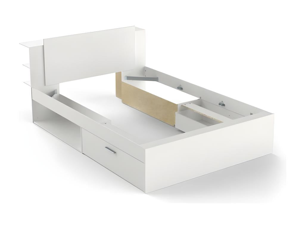 White Bed, 140 x 190 cm