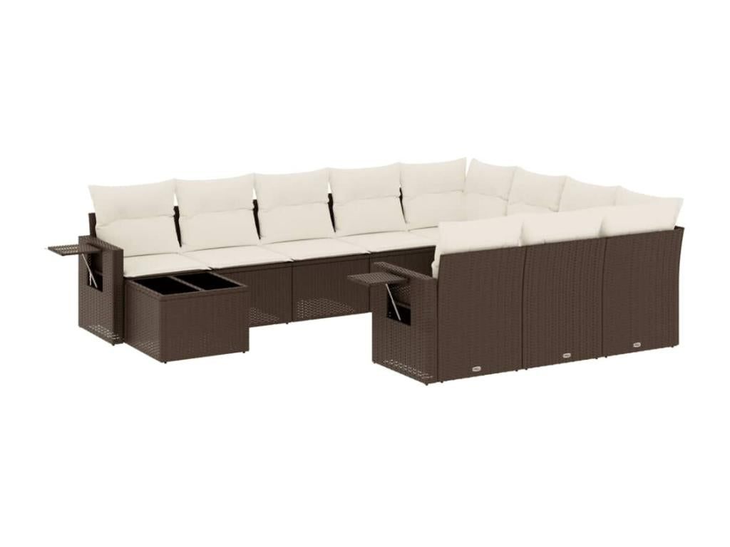 Brown Woven Resin Wicker Outdoor Furniture Set - dlz1766569266818