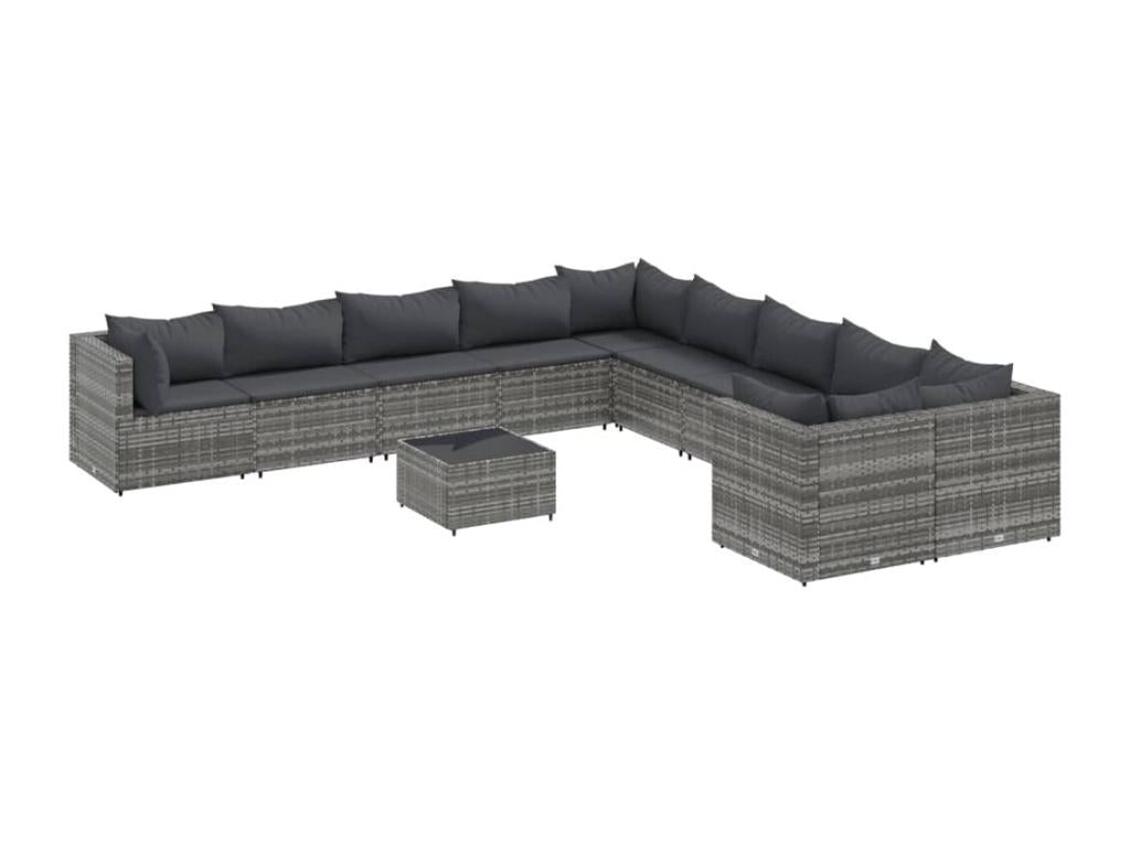 Gray Woven Resin Wicker Outdoor Furniture Set - dlz1766568794329