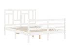 White Solid Wood Bed Frame, 120 x 200 cm