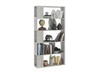Gray Engineered Wood Bookcase