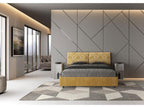 Yellow Fabric Bed, 160 x 190 cm