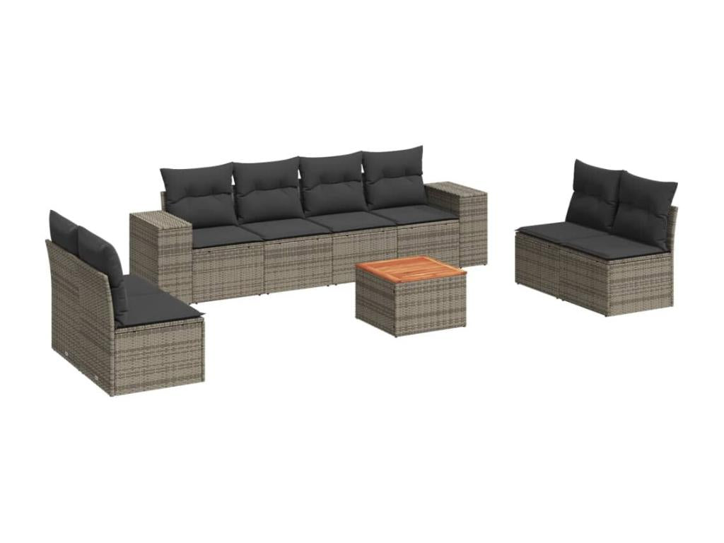 Gray Woven Resin Wicker Outdoor Furniture Set
