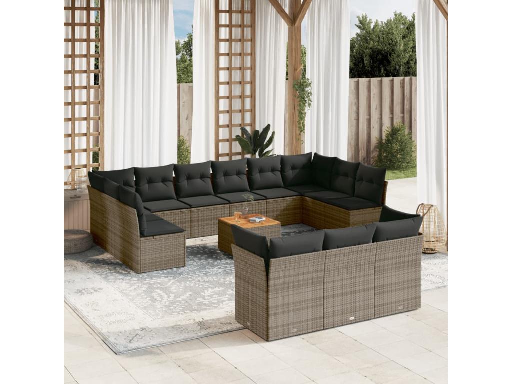 Gray Woven Resin Wicker Outdoor Furniture Set - dlz1766569544046