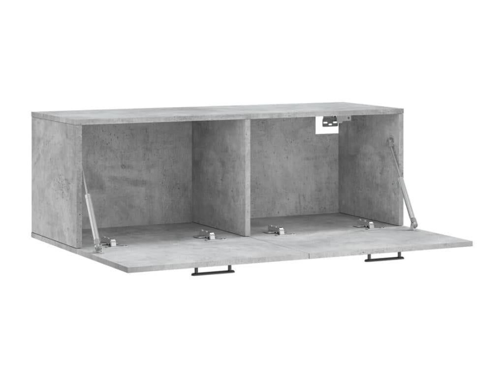 Gray Engineered Wood Wardrobe, 100 x 36.5 x 35 cm