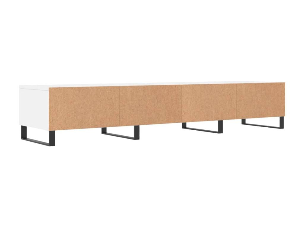 White Engineered Wood TV Stand, 150 x 36 x 30 cm