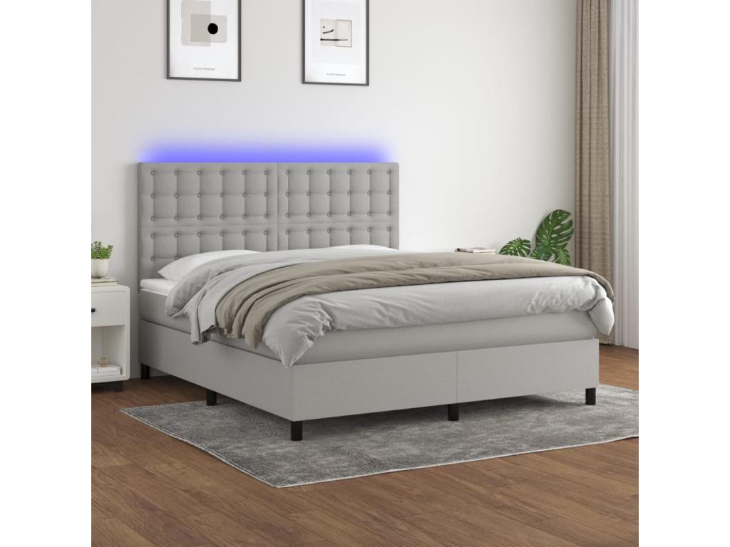 Gray Fabric Mattress, 160 x 200 cm