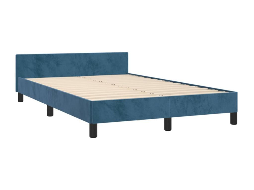 Blue Velvet Bed Frame, 120 x 200 cm