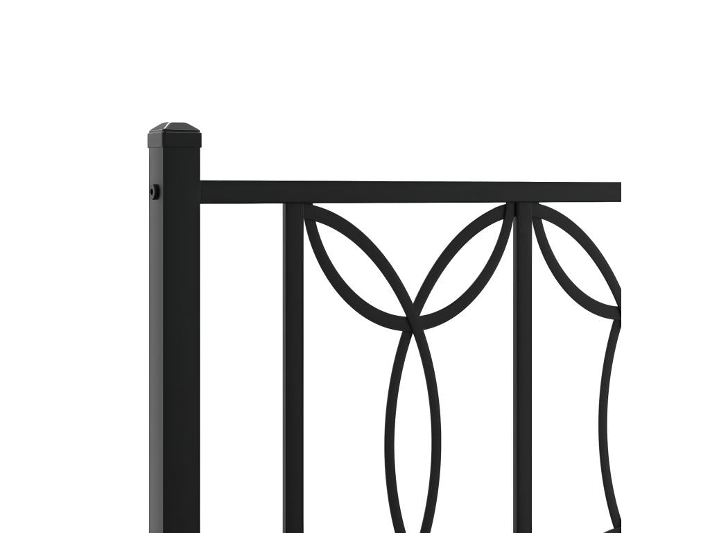 Black Metal Bed Frame, 193 x 203 cm - dlz1766569376808