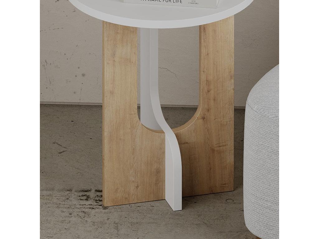 White Side Table, 40 x 47 cm