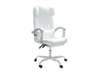 White Leather Accent Chair, 63 x 56 x 122 cm